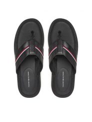 Tommy Hilfiger Japonki Core Hilfiger Toe Post Lh Sandal FM0FM05416 Czarny. Czarne japonki Tommy Hilfiger, bez wzorów, ze skóry. Za 249.99 zł.