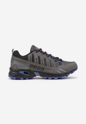 Szaro-Niebieskie Płaskie Buty Sportowe Sneakersy z Napisem i Paskami Taile. Szare buty sportowe casual Born2be, bez wzorów, z jeansu, bez zapięcia. W wyprzedaży za 95.99 zł.