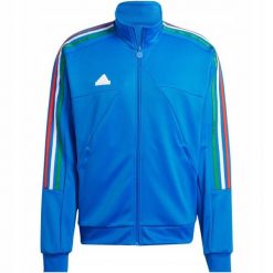 Adidas bluza męska sportowa rozpinana treningowa House of Tiro roz. S. Czerwone bluzy bez kaptura Adidas, m, bez wzorów, z bawełny, bez kaptura. Za 263.00 zł.