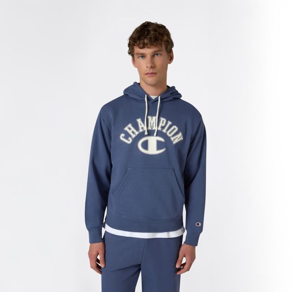 Bluza z kapturem męska Champion. Niebieskie bluzy Champion, m, bez wzorów, z tkaniny, z kapturem. Za 249.99 zł.