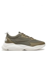 HUGO Sneakersy Leon 50536960 10254074 01 Khaki. Brązowe buty sportowe casual Hugo, bez wzorów, z materiału, bez zapięcia. Za 519.99 zł.