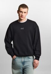 Bluza sportowa męska Prosto Jacquard Label bez kaptura. Czarne bluzy bez kaptura Prosto., m, bez wzorów, z bawełny, bez kaptura. Za 292.99 zł.