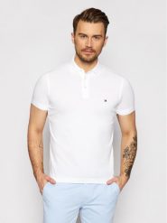 Tommy Hilfiger Polo 1985 MW0MW17771 Biały Slim Fit. Białe koszulki polo Tommy Hilfiger, m, bez wzorów, z bawełny, bez kołnierzyka, bez ramiączek. Za 379.99 zł.