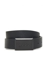 HUGO Pasek Męski 50555040 Czarny. Czarne paski Hugo, bez wzorów, ze skóry. Za 299.99 zł.