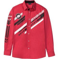 Koszula z długim rękawem Slim Fit bonprix czerwony. Koszule marki bonprix. Za 79.99 zł.