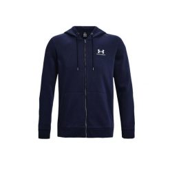 Bluza z kapturem z pełnym zamkiem błyskawicznym Under Armour Essential Fleece. Białe bluzy z kapturem Under Armour, bez wzorów, z kapturem. Za 350.99 zł.