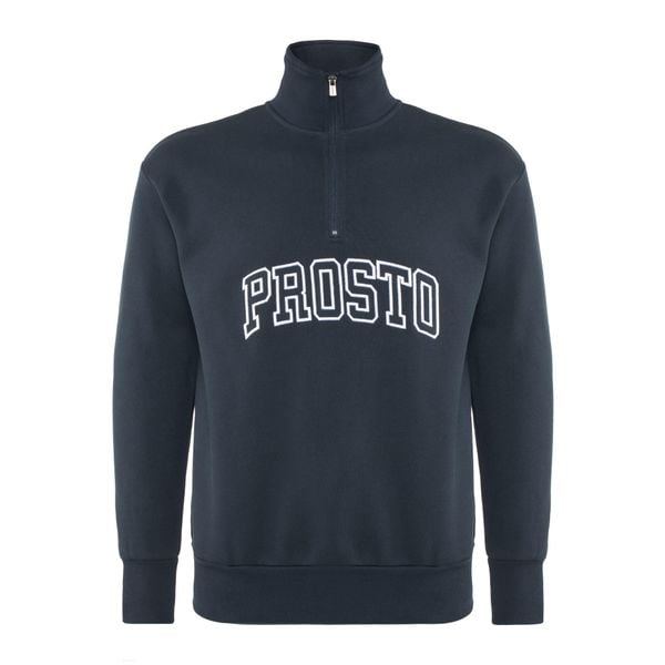 Bluza męska PROSTO Half Zip Mobi. Niebieskie bluzy Prosto., m, bez wzorów, bez kaptura. Za 269.99 zł.