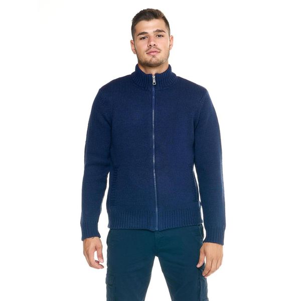 Odcienie męskie z golfem w kształcie lwa. Niebieskie golfy LEONE 1947 APPAREL, l, bez wzorów, z tkaniny, bez ramiączek. W wyprzedaży za 195.65 zł.