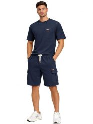 Geographical Norway Koszulka "Jalafel" w kolorze granatowym rozmiar: XXL. Niebieskie bezrękawniki Geographical Norway, xxl, bez wzorów, bez kołnierzyka, bez ramiączek. Za 60.99 zł.