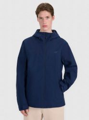 4F Kurtka przejściowa membrana 5000 męska - granatowa L. Niebieskie kurtki 4F, l, bez wzorów, z dzianiny, z kapturem. Za 299.99 zł.