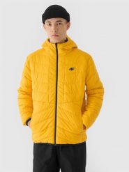 4F Kurtka puchowa dwustronna Primaloft Thermoplume męska - szara XL. Szare kurtki 4F, na zimę, m, bez wzorów, z dzianiny, z kapturem. W wyprzedaży za 249.99 zł.