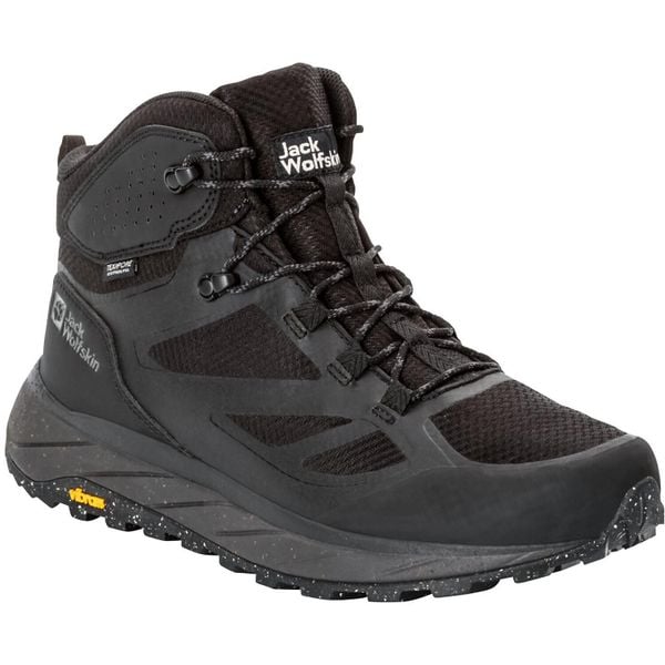 Buty trekkingowe męskie Jack Wolfskin Terraventure Texapore. Czarne buty turystyczne Jack Wolfskin, bez wzorów, z materiału, za kostkę, bez zapięcia, trekkingowe. Za 733.00 zł.