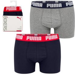 Męskie bokserki majtki bawełniane 2PAK 2 PARY PUMA BASIC BOXER 2P 906823-35. Niebieskie bokserki Puma, m, bez wzorów, z bawełny. Za 69.00 zł.