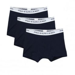 Bokserki męskie Polo Ralph Lauren 3-pak komplet. Niebieskie bokserki RALPH LAUREN, m, bez wzorów, z bawełny. W wyprzedaży za 195.80 zł.