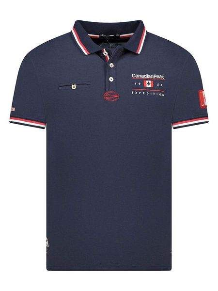 Canadian Peak Koszulka polo "Konbustybleak" w kolorze granatowym rozmiar: S. Niebieskie koszulki polo Canadian Peak, s, bez wzorów, z bawełny, bez kołnierzyka, bez ramiączek. Za 94.95 zł.