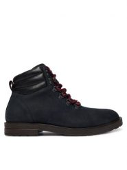 Tommy Hilfiger Trzewiki Cleated Hilfiger Wrm Hook Boot FM0FM05699 Granatowy. Niebieskie botki sznurowane Tommy Hilfiger, bez wzorów, z nubiku, bez obcasa, bez zapięcia. Za 639.99 zł.
