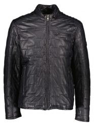 Bugatti Skórzana kurtka w kolorze czarnym rozmiar: 54. Czarne kurtki Bugatti, bez wzorów, ze skóry, bez kaptura. Za 695.99 zł.