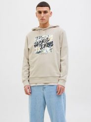 Jack & Jones Bluza "Hawaii" w kolorze kremowym rozmiar: M. Brązowe bluzy Jack & Jones, m, bez wzorów, z kapturem. Za 92.42 zł.