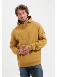 TRAVELIN' Bluza "Ivar" w kolorze jasnobrązowym rozmiar: M. Brązowe bluzy Travelin', m, z aplikacjami, ze skóry, z kapturem. Za 131.74 zł.