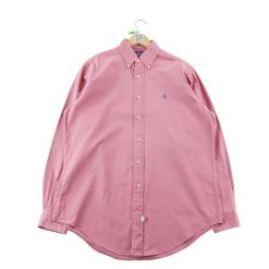 Second life - Koszula klasyczna męska jednolita - Stan bardzo dobry. Czerwone koszule RALPH LAUREN, m, bez wzorów, bez kołnierzyka, bez ramiączek. Za 170.36 zł.