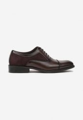 Brązowe Półbuty Eleganckie z Wkładką ze Skóry Naturalnej Vevima. Brązowe eleganckie półbuty Born2be, bez wzorów, z jeansu, bez obcasa, bez zapięcia. W wyprzedaży za 93.49 zł.