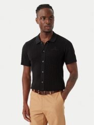Beverly Hills Polo Club Koszula M7608-HR Czarny Regular Fit. Czarne koszule Beverly Hills Polo Club, l, bez wzorów, z bawełny, bez kołnierzyka, bez ramiączek. Za 255.99 zł.