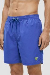 GUESS Granatowe męskie kąpielówki New Basic, Rozmiar M. Niebieskie kąpielówki Guess, l, z aplikacjami. Za 259.99 zł.