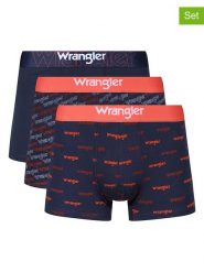 Wrangler Bokserki (3 pary) "Graph" w kolorze granatowym rozmiar: XL. Niebieskie bokserki Wrangler, xl, bez wzorów. Za 70.24 zł.