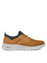 Rieker Sneakersy B7371-68 Miedziany. Brązowe buty sportowe casual Rieker, bez wzorów, z materiału, bez zapięcia. Za 349.99 zł.