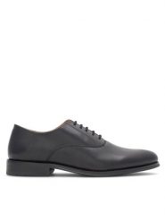 Gino Rossi Półbuty FLAVIO-02 123AM Czarny. Czarne eleganckie półbuty Gino Rossi, bez wzorów, ze skóry, bez obcasa, bez zapięcia. Za 259.99 zł.