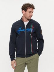 Aeronautica Militare Bluza 241FE1790F509 Granatowy Regular Fit. Niebieskie bluzy Aeronautica Militare, l, bez wzorów, z wiskozy, bez kaptura. Za 929.99 zł.