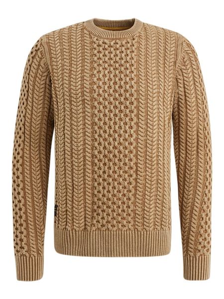 PME Legend Sweter w kolorze jasnobrązowym rozmiar: L. Brązowe swetry nierozpinane PME Legend, l, bez wzorów, z bawełny, bez kołnierzyka, bez ramiączek. Za 257.14 zł.