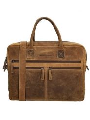 HIDE & STITCHES Skórzana torba w kolorze jasnobrązowym na laptopa - 40 x 30,5 x 7 cm rozmiar: onesize. Brązowe torby na laptopa HIDE & STITCHES. Za 304.99 zł.