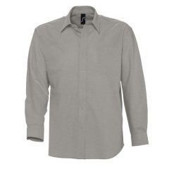 Męska Koszula Oxford Z Długim Rękawem. Szare koszule SOL'S, l, bez wzorów, bez kołnierzyka, bez ramiączek. Za 156.99 zł.