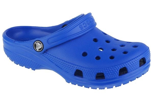 Sandały CROCS CLASSIC CLOG K Niebieski. Niebieskie sandały Crocs, z gumy, bez zapięcia. Za 199.99 zł.