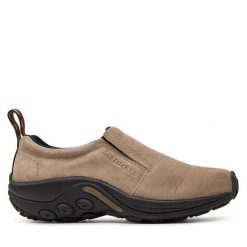Półbuty Merrell. Brązowe eleganckie półbuty Merrell, bez wzorów, bez obcasa, bez zapięcia. Za 259.99 zł.