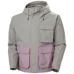 Kurtka wodoodporna Helly Hansen Escape Utility. Szare kurtki przeciwdeszczowe Helly Hansen, m, bez wzorów, bez kaptura. W wyprzedaży za 750.50 zł.