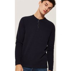 Koszulka z długim rękawem - Granatowy. T-shirty marki House. Za 59.99 zł.