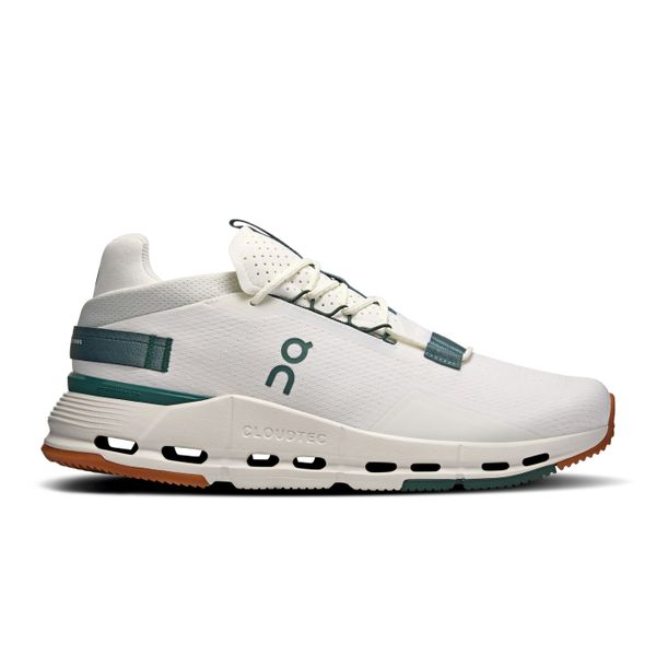 ON Cloudnova 2 Ivory | Olive Sneakersy męskie. Białe buty sportowe casual On, bez wzorów, z materiału, bez zapięcia. Za 619.99 zł.