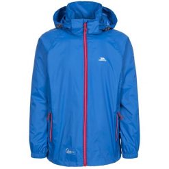 Trespass Qikpac X - Bluza unisex Packaway Jkt Blue. Niebieskie kurtki przeciwdeszczowe Trespass, bez wzorów, bez kaptura. Za 257.99 zł.