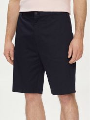 Calvin Klein Szorty materiałowe Sateen K10K112831 Granatowy Regular Fit. Niebieskie szorty CALVIN KLEIN, m, bez wzorów, z bawełny. Za 259.99 zł.