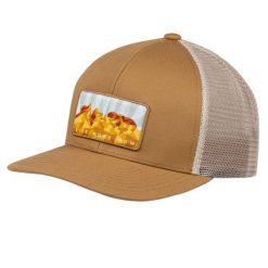 Czapka z daszkiem dla dorosłych Explore Trucker Cap. Brązowe czapki z daszkiem Buff, bez wzorów, z bawełny. Za 139.99 zł.