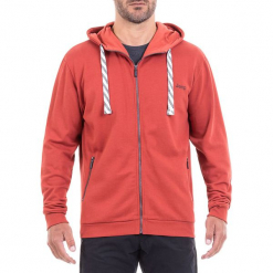 Bluza w kolorze pomarańczowym. Brązowe bluzy z kapturem marki Jeep, z nadrukiem. W wyprzedaży za 119.95 zł.