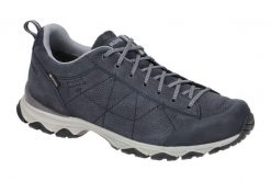 Buty trekkingowe męskie MEINDL Matera GTX, z membraną Gore-Tex. Niebieskie buty turystyczne MEINDL, bez wzorów, z gore-texu, bez zapięcia, trekkingowe, gore-tex. Za 999.90 zł.