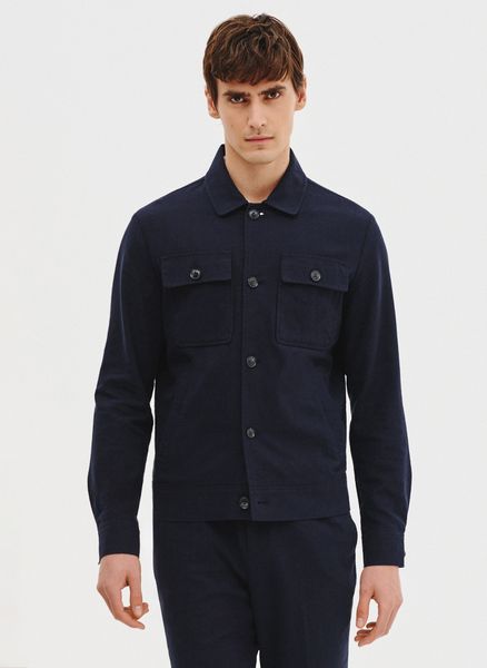 PAKO LORENTE - Bawełniana wiosenna kurtka z lnem. Kurtki Pako Lorente, na wiosnę, bez wzorów, z bawełny, bez kaptura. Za 399.99 zł.