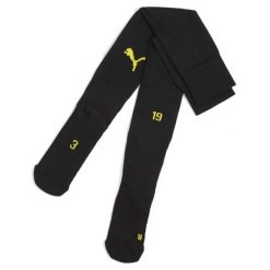 Męskie gładkie skarpety Borussia Dortmund 24/25 PUMA Black Faster Yellow. Czarne skarpety Puma, bez wzorów. Za 121.81 zł.