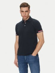 Geox Polo M5510L T3240 F1624 Granatowy Regular Fit. Niebieskie koszulki polo Geox, l, bez wzorów, z bawełny, bez kołnierzyka, bez ramiączek. Za 159.99 zł.