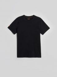4F T-shirt regular z antybakteryjnym wykończeniem Polygiene męski - czarny S. Czarne t-shirty 4F, l, bez wzorów, z dzianiny, bez kołnierzyka, bez ramiączek. Za 69.99 zł.