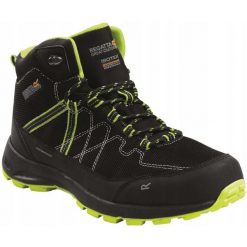 Buty trekkingowe męskie Samaris Lite. Czarne buty trekkingowe Regatta, bez wzorów, bez zapięcia. W wyprzedaży za 355.10 zł.