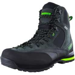 Męskie buty trekkingowe wodoodporne z zamszową membraną. Zielone buty trekkingowe GUGGEN MOUNTAIN, bez wzorów, z zamszu, bez zapięcia. W wyprzedaży za 496.43 zł.